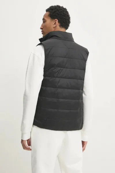 Páperová vesta Tommy Jeans pánska, čierna farba, prechodná, DM0DM20663