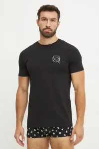 Pyžamo Karl Lagerfeld Ikon Tee + Boxer Gift Set Ikon Mini Aop Black