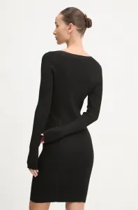 Šaty Karl Lagerfeld Jeans Klj Lslv Knitted Logo Dress Black