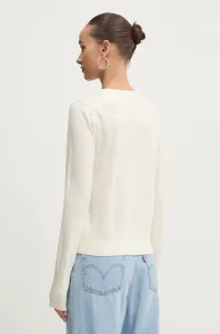 Sveter s prímesou vlny Guess Jeans dámsky, béžová farba, W4BR83 Z3HO2