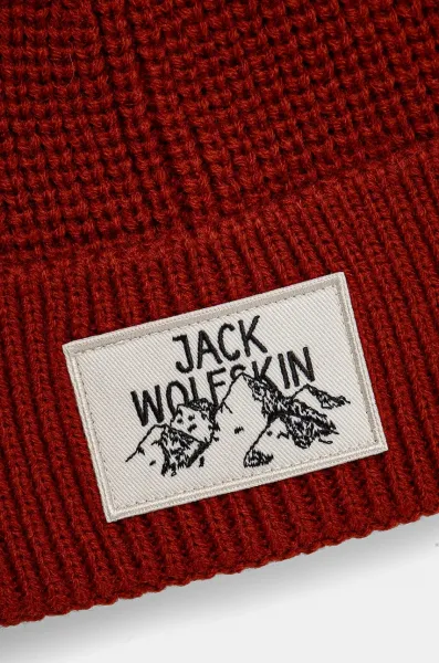 Čiapka Jack Wolfskin hnedá farba, z hrubej pleteniny, A61610