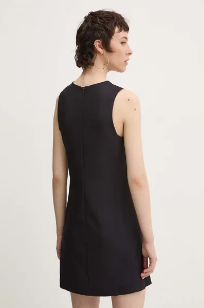 Šaty Desigual PHOENIX čierna farba, mini, priliehavá, 24WWVW05