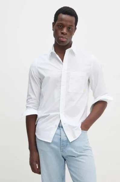 Bavlnená košeľa Calvin Klein Jeans pánska, zelená farba, regular, s klasickým golierom, J30J326182