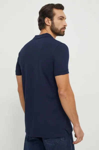 Bavlnené polo tričko Tommy Jeans tmavomodrá farba, jednofarebné, DM0DM18312