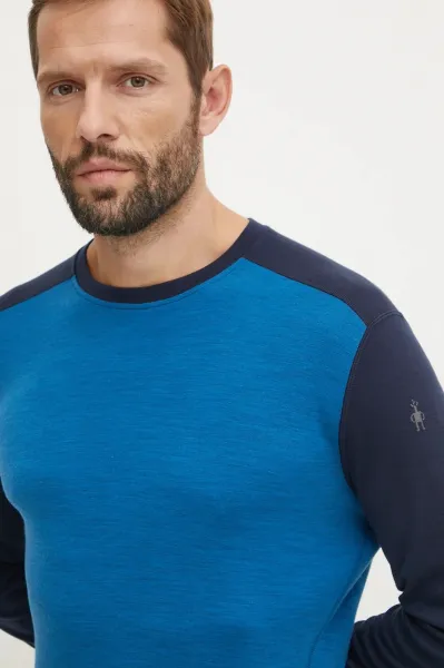 Smartwool M CLASSIC THERMAL MERINO BL CREW BOXED Pánske tričko, modrá, veľkosť