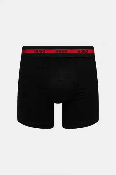 HUGO boxerky pánske bavlnené s elastanom BOXERBR TRIPL PLANET