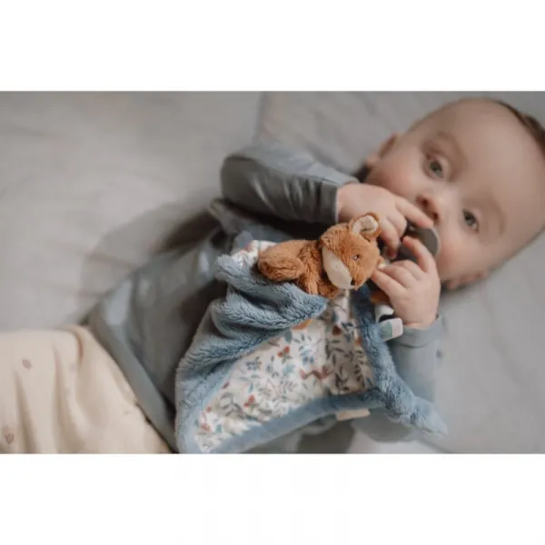 Little Dutch Forest Friends Cuddle Cloth uspávačik so sponou 0 m+ Blue 1 ks