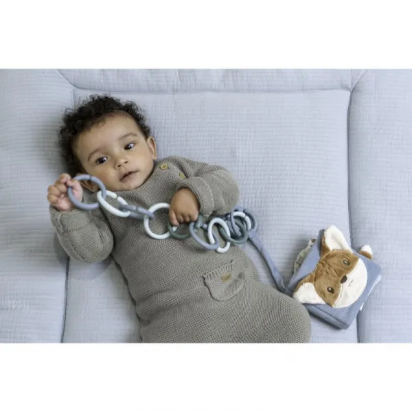 Little Dutch Forest Friends Little Loops Toy Rings sada krúžkov pre deti od narodenia 0 m+ Blue 12 ks