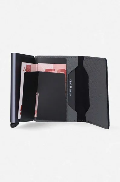 Peňaženka Secrid šedá farba,   Slimwallet Carbon SCA-COOL GREY