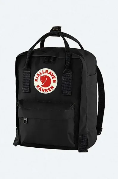 Ruksak Fjallraven Kanken Mini F23561.550-550, čierna farba, malý, s nášivkou