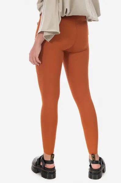 Legíny Fjallraven Abisko Tights W F84773 243 dámske, oranžová farba, jednofarebné