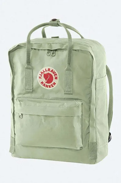 Ruksak Fjallraven Kanken F23510.600-600, zelená farba, veľký, s nášivkou