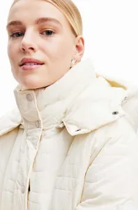 Bunda Desigual dámska, biela farba, prechodná