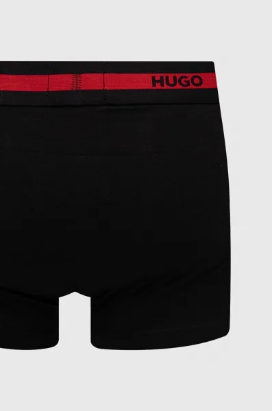 Boxerky HUGO 3-pak pánske, čierna farba, 50492375