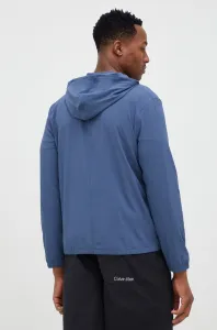 CALVIN KLEIN MEN'S BLUE ZIPPED SWEATSHIRT