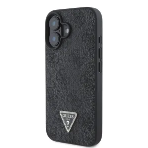 GUESS 4G STRASS SET Ochranný kryt + remienok pre Apple iPhone 16 čierny