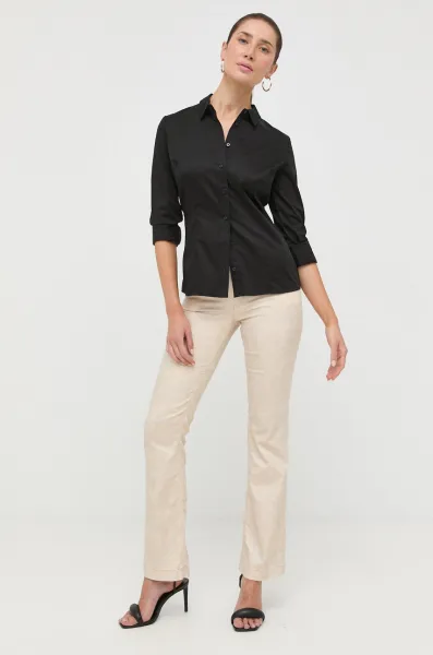 GUESS JEANS LONG SLEEVE SHIRT WOMEN BLACK