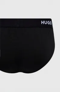 3PACK pánske slipy HUGO čierné (50469763 001) S