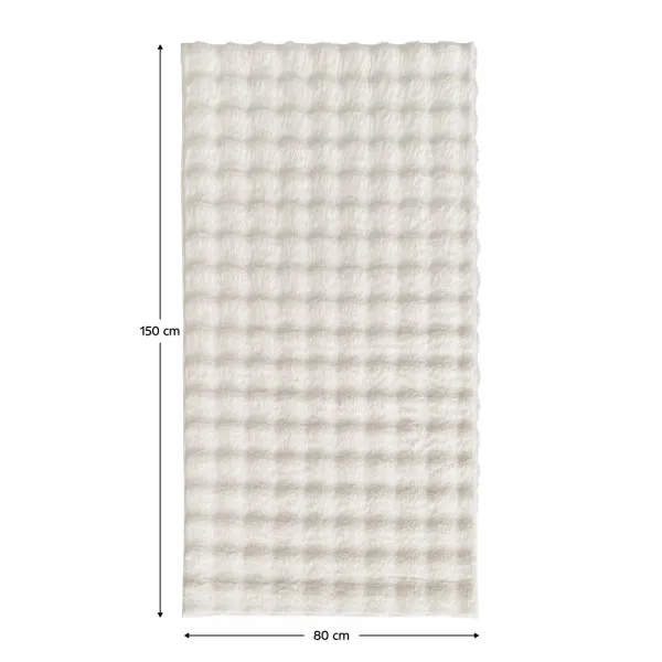 Koberec, biela/bubble vzor, 80x150, MAKON