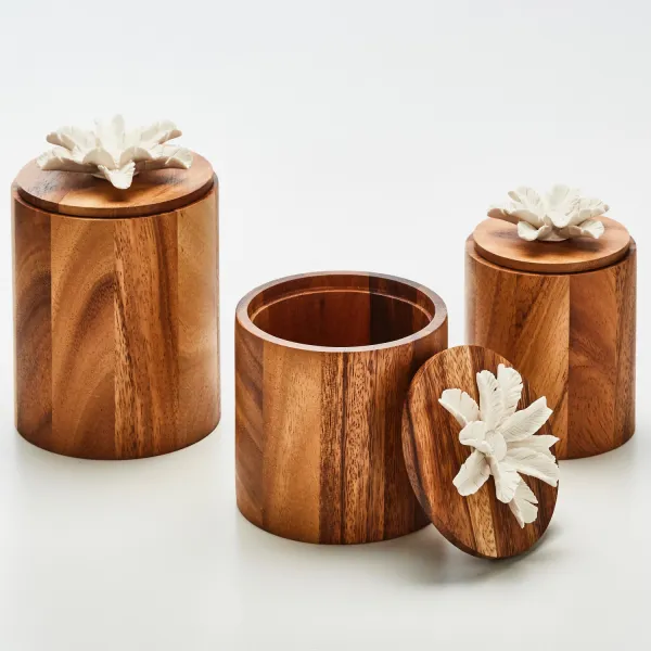 Drevený úložný box Tibu, viac veľkostí - ANOQ Velikost: S - 9,2 x 14 cm