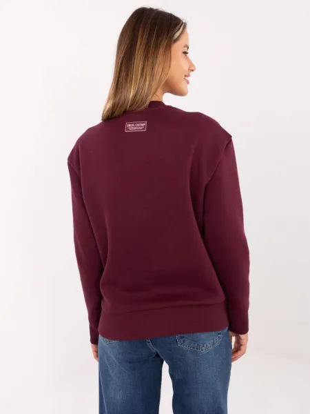 Sweatshirt-D10608BC02801A4NO-burgundy