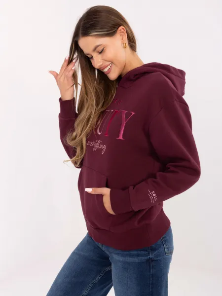 Sweatshirt-D10608BC02802A4NO-burgundy