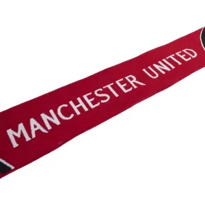 adidas MANCHESTER UNITED FC SCARF Fanúšikovský šál, červená, veľkosť
