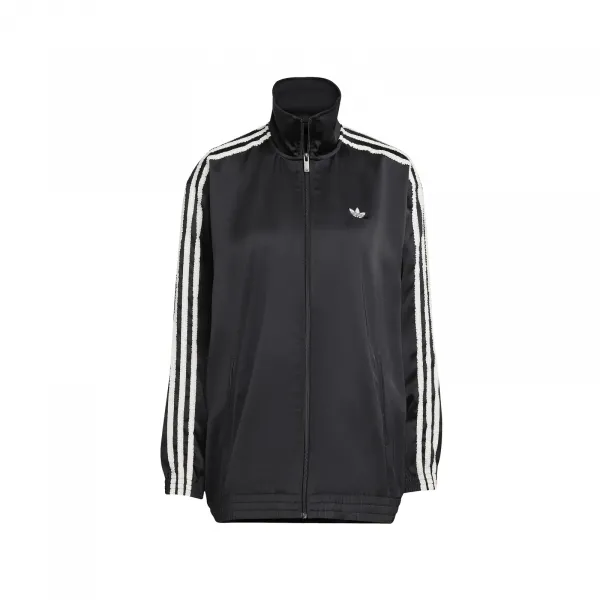 adidas Satin Firebird Track Top Ruffle 3-Stripes W "Black" (KC8810)