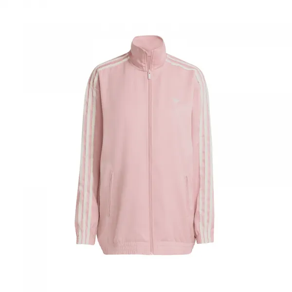 adidas Satin Firebird Track Top Ruffle 3-Stripes W "Wonder Mauve" (KC8812)