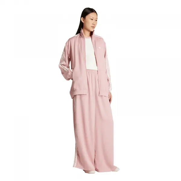 adidas Satin Firebird Track Top Ruffle 3-Stripes W "Wonder Mauve" (KC8812)