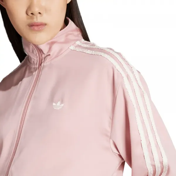 adidas Satin Firebird Track Top Ruffle 3-Stripes W "Wonder Mauve" (KC8812)