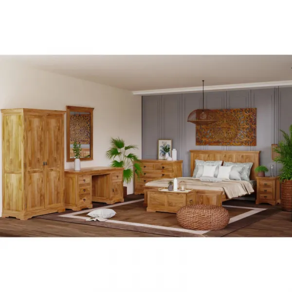 indickynabytok.sk - Písací stôl Guru 160x80x76 indický masív mango
