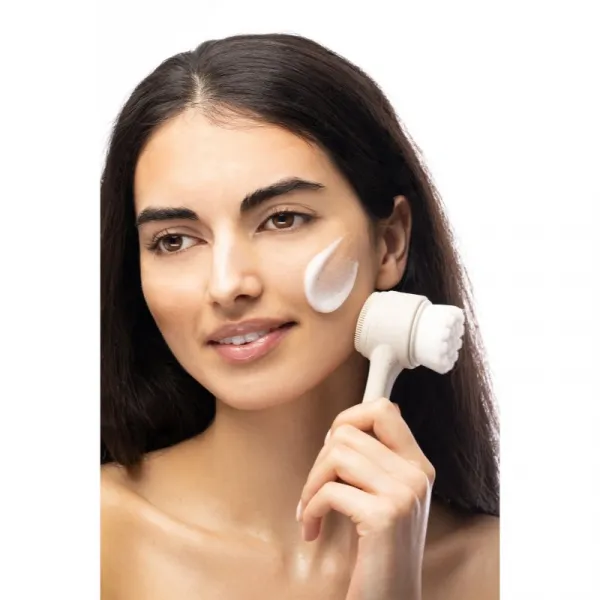 So Eco Facial Cleansing Brush obojstranná čistiaca kefka na pleť s kompostovateľnou rukoväťou 1 ks