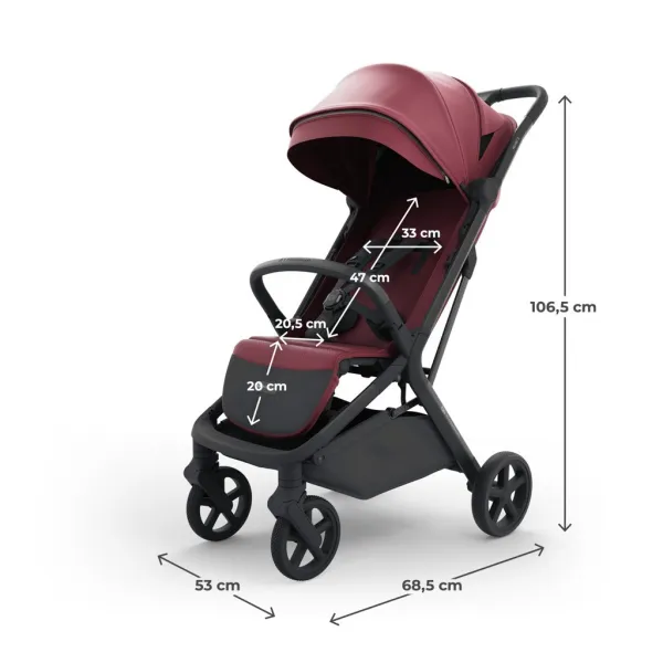 Kočík Kinderkraft Nubi 3 Farba: Dark Ruby
