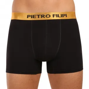 2PACK pánske boxerky Pietro Filipi čierné Metalic mix (2PBMS3) M, trenky