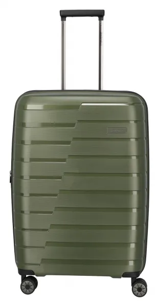 Stredný škrupinový kufor na kolieskach Travelite Air Base M Olive