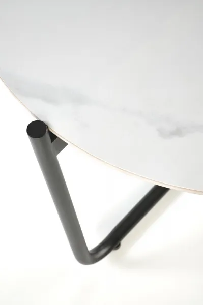 HALMAR Konferenční stolek Acuna 60 cm bílý mramor/černý