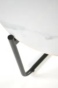 HALMAR Konferenční stolek Acuna 60 cm bílý mramor/černý