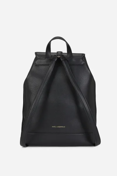 Kožený ruksak Karl Lagerfeld čierna farba, veľký, A3W30154
