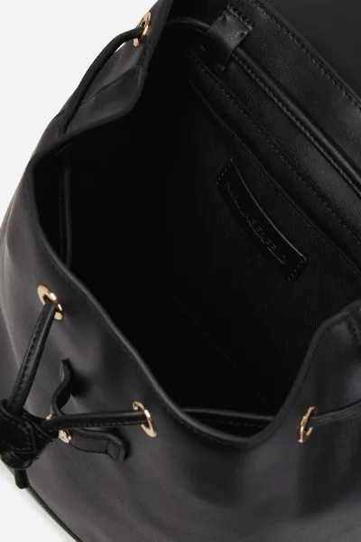 Kožený ruksak Karl Lagerfeld čierna farba, veľký, A3W30154