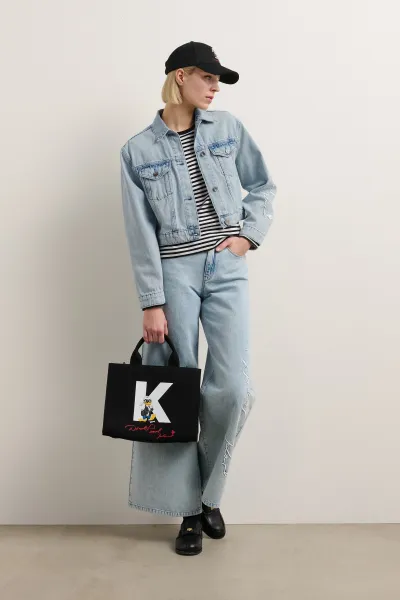 Rifľová bunda Karl Lagerfeld prechodná, A3W14054