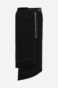 Sukňa Karl Lagerfeld Contrast Stitch Skirt Black