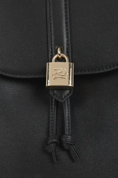 Kožený ruksak Karl Lagerfeld čierna farba, veľký, A3W30154