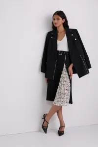 Sukňa Karl Lagerfeld čierna farba, midi, áčkový strih, A3W12017