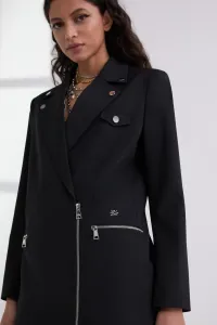 Sako Karl Lagerfeld Fashion Biker Blazer Black