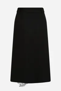 Sukňa Karl Lagerfeld čierna farba, midi, áčkový strih, A3W12017