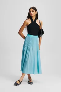 Sukňa Karl Lagerfeld Commercial Pleated Skirt Still Water
