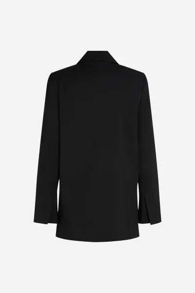 Sako Karl Lagerfeld Fashion Biker Blazer Black