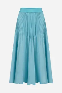 Sukňa Karl Lagerfeld Commercial Pleated Skirt Still Water