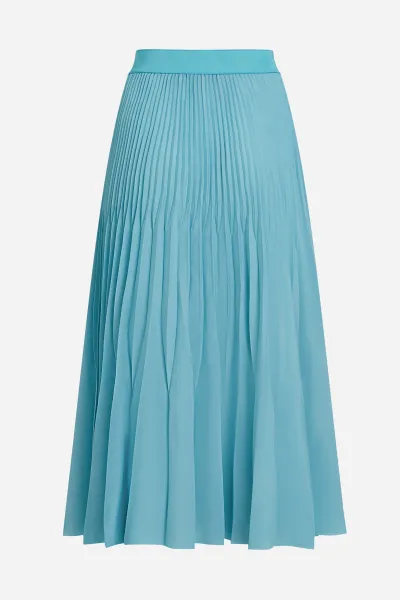 Sukňa Karl Lagerfeld Commercial Pleated Skirt Still Water